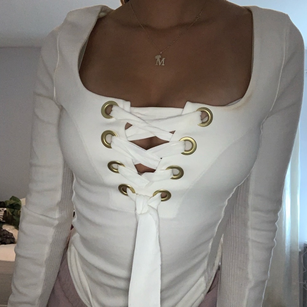 Free people lace up shirt